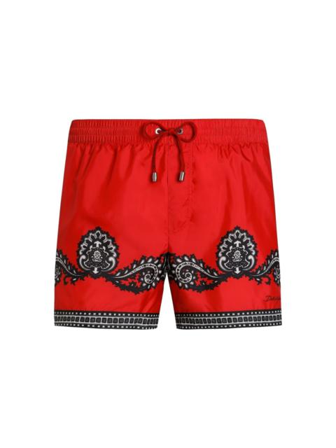 printed swim shorts
