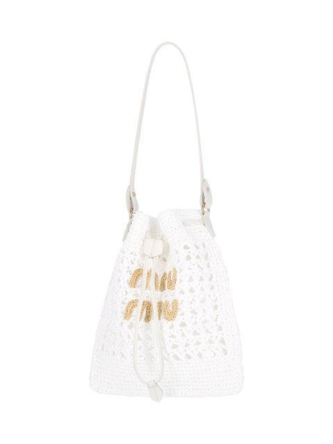 Miu Miu Women Crochet Bucket Bag