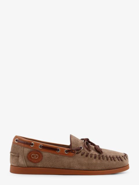 Valentino Valentino Garavani Men Palm Avenue Suede And Leather Loafers