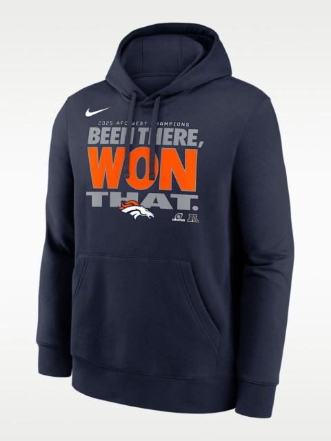 Nike Denver Broncos 2025 AFC West Champions Trophy Men's Nike NFL Pullover Hoodie