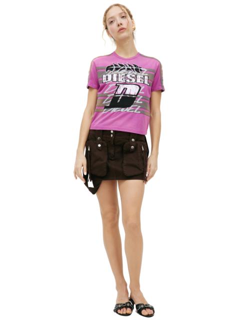 Diesel T-SHIRT WITH VELVET LOGO