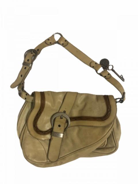 Dior Vintage Collectible Item Gaucho Saddle Bag Beige colour