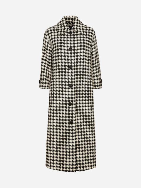 Dolce & Gabbana Single-breasted macro-houndstooth wool coat