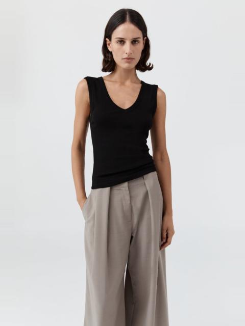 ST. AGNI Organic Cotton 90s Top - Jet Black