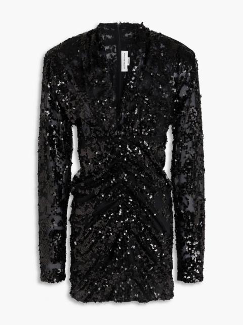 Victoria Beckham Sequined tulle mini dress
