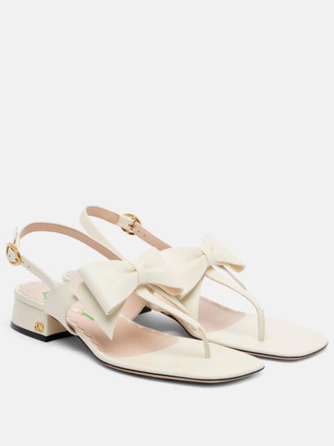 Valentino Bowow 25 leather thong sandals