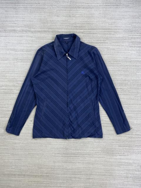Burberry Vintage Burberry London Geometric Striped Zipper Jacket