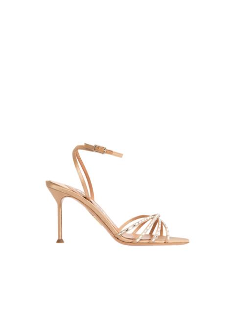 AQUAZZURA TELL ME CRYSTAL SANDAL 85