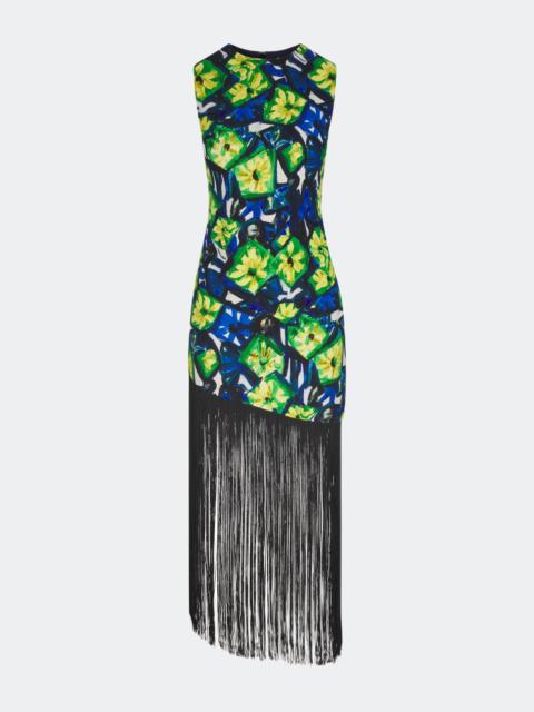 SIMONMILLER Casablanca Fringe Dress in Small Abstract Floral