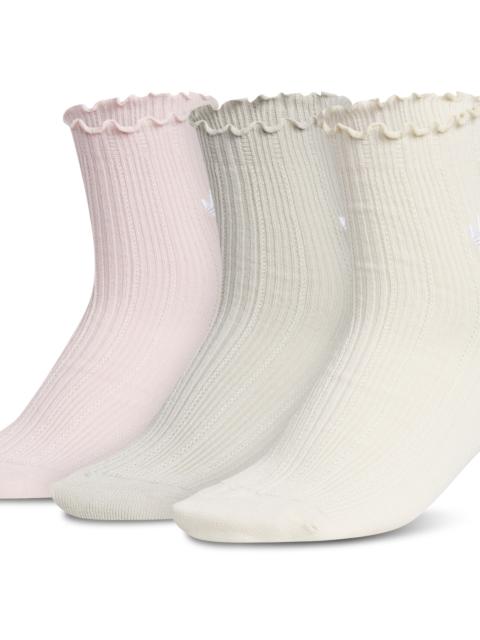 adidas adidas adidas Originals Ruffle Quarter Socks 3-Pack