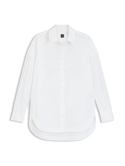 BOSS OVERSIZE-FIT BLOUSE IN COTTON POPLIN