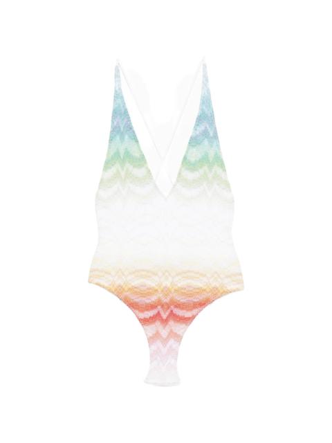 Missoni Missoni Cross-back Chevron Swimsuit