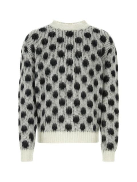 Marni Man Embroidered Acetate Blend Sweater