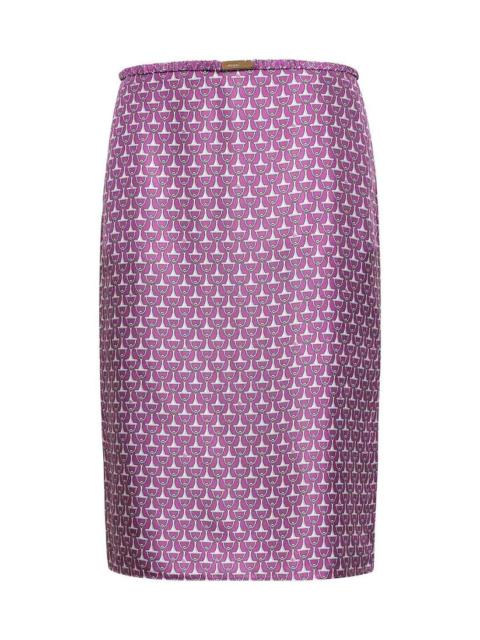 GUCCI Gucci Midi Silk Skirt Purple Women