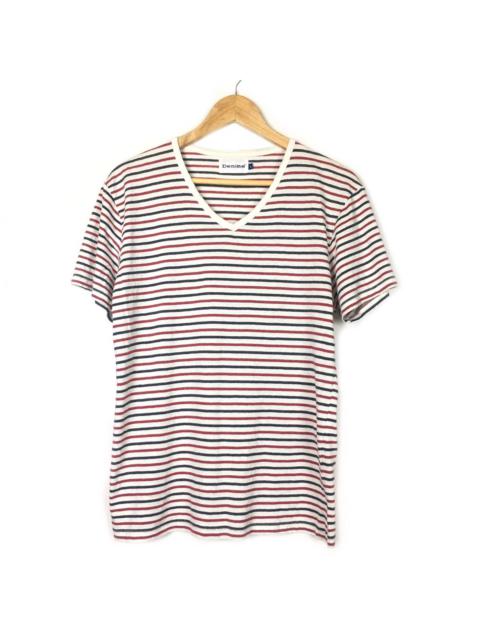 Other Designers Denime × Japanese Brand - Striped T-shirt V-neck