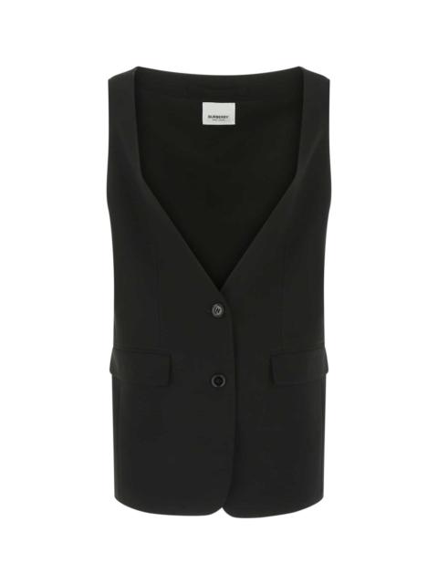 Burberry Black Silk Oversize Vest
