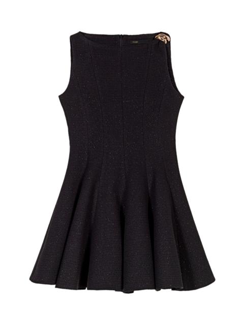 maje maje Short flared tweed dress in Black at Nordstrom