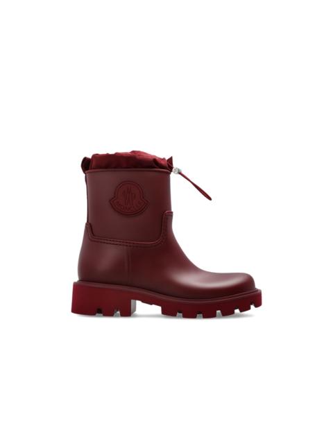 Moncler MONCLER Kickstream Bordeaux Rain Boots New (Women's size:8;)