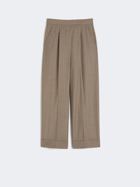 Max Mara Pinstripe wool trousers - HAZELNUT BROWN