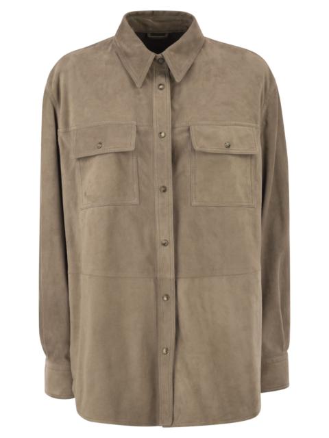 Brunello Cucinelli Brunello Cucinelli Women Suede Overshirt With Patch Pockets