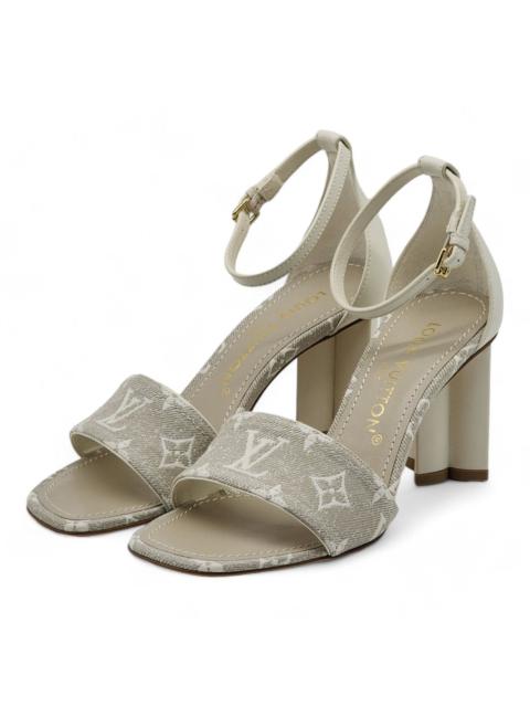 Louis Vuitton Monogram Denim Silhouette Sandals in Ivory (36.5)