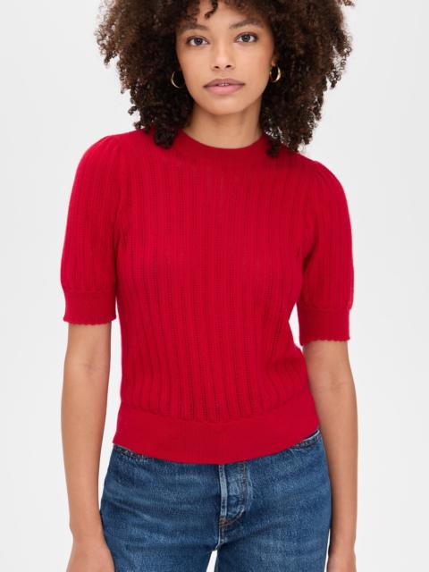 FRAME The Ladder Cashmere Pointelle Sweater