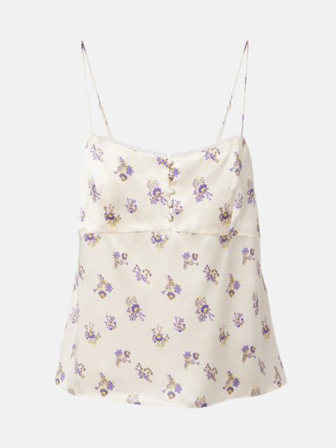 DOROTHEE SCHUMACHER Shiny Daydream floral silk satin camisole