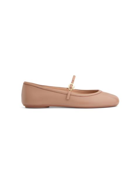 Gianvito Rossi Carla Leather Ballet Flats pink