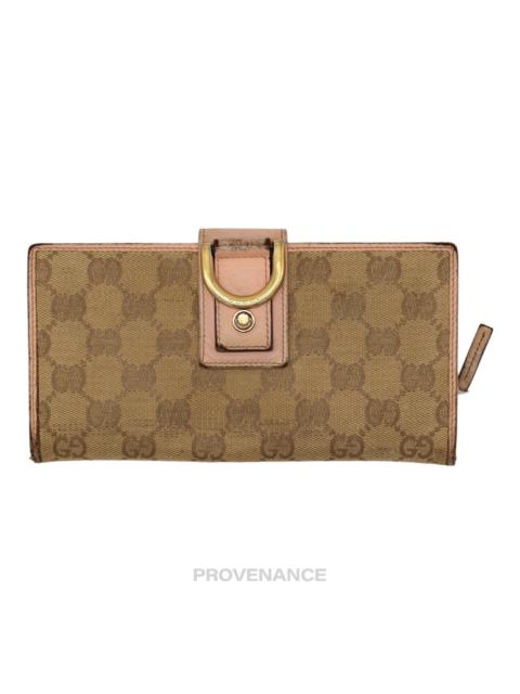 GUCCI Gucci Long Wallet - GG Canvas Powder Pink