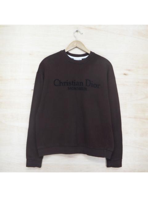 Vintage 90s CHRISTIAN DIOR Big Logo Embroidered Sweater Sweatshirt Pullover Jumper