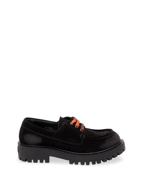 Prada Prada Men Laced Suede Loafers
