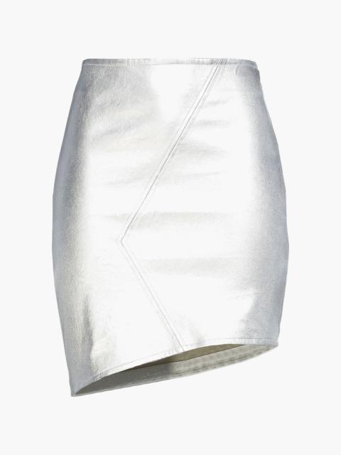 ba&sh Party asymmetric metallic leather mini skirt