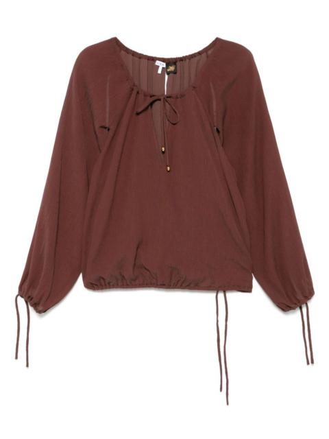 Loewe Loewe Paula's Ibiza Women Cotton And Silk Blend Blouse