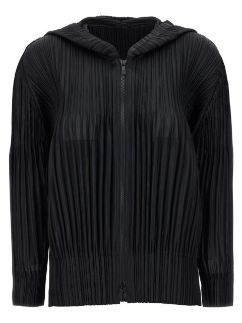 Pleats Please Issey Miyake Pleats Please Issey Miyake Women 'Fluffy Basics' Hooded Blouse