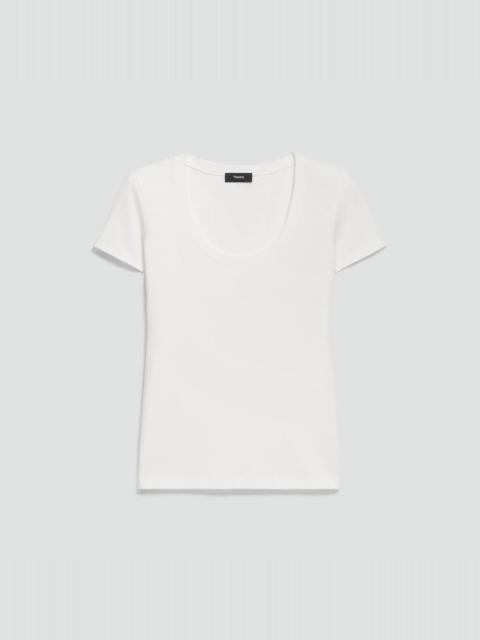 Theory Scoop Neck Tee in Cotton