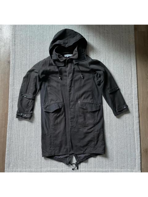 AW11 wanderer coat chino cloth charcoal grey cotton tencel