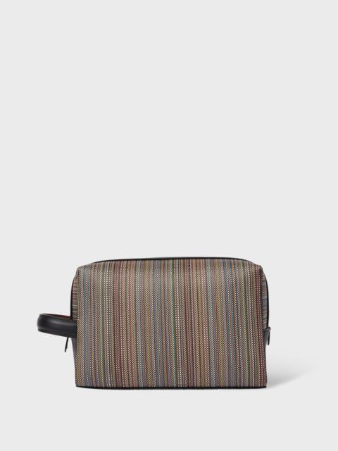 Paul Smith Multistripe 'Signature Stripe' Coated Canvas Wash Bag