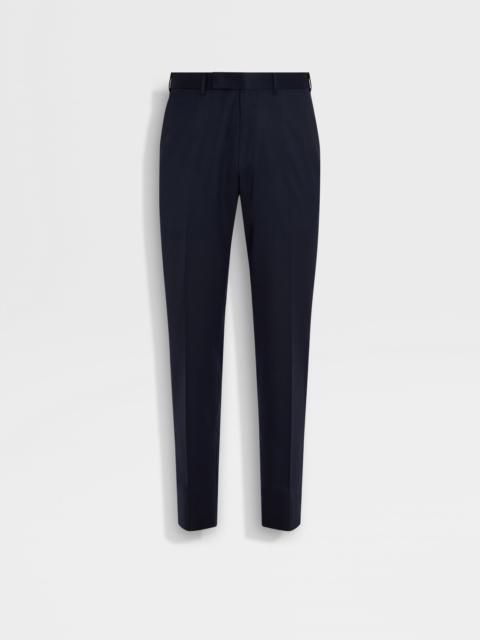 ZEGNA NAVY BLUE CENTOVENTIMILA WOOL PANTS
