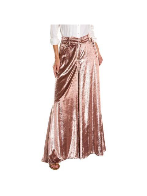 Brunello Cucinelli Brunello Cucinelli Wopink Velvet Wide Leg Trousers
