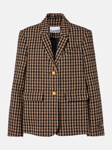 GANNI Checked blazer