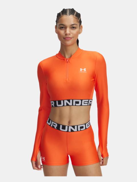 Under Armour Women's HeatGear® Rib ¼ Zip Long Sleeve