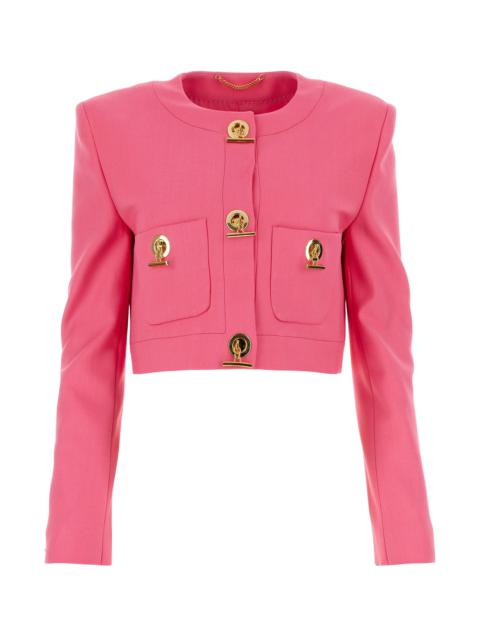 Moschino Fuchsia stretch gabardine blazer