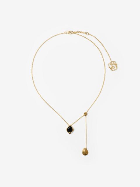 Burberry Onyx Shield Pendant Necklace