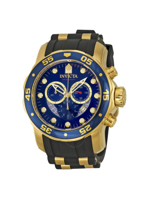 Other Designers Invicta Pro Diver Chronograph Blue Dial Black Rubber Men's Watch 6983