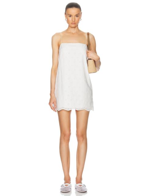 Broderie Shift Mini Dress