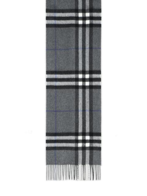 Burberry Burberry 'Mu Giant Check' Grey Cashmere Scarf Men