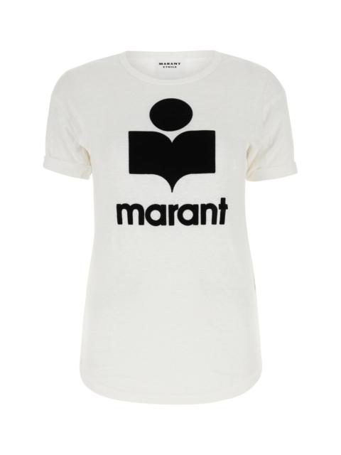 Isabel Marant Étoile White linen Koldi t-shirt