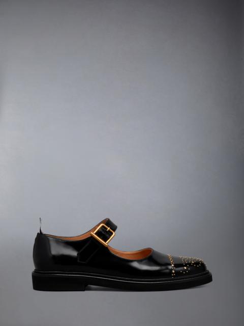 Thom Browne SOFT SPAZZOLATO LEATHER STUD THOM JOHN