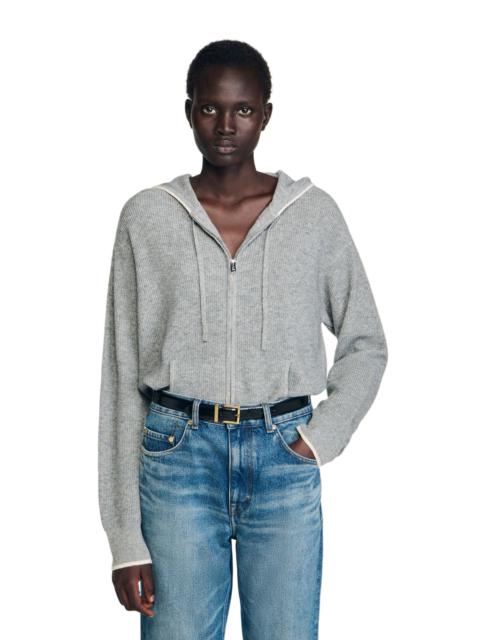 Sandro SANDRO Hooded cardigan in Grey at Nordstrom