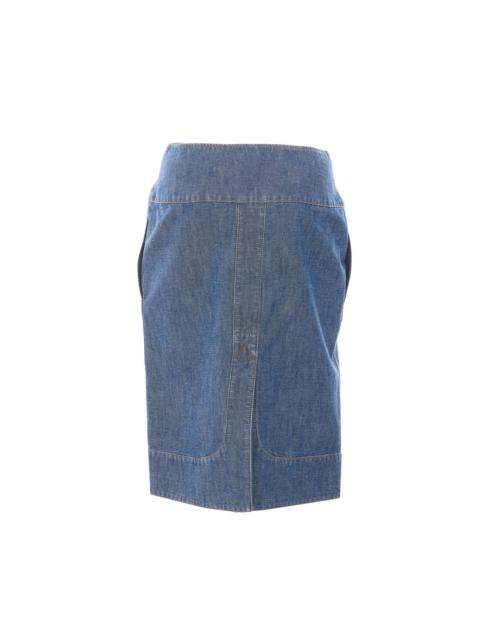 FENDI Fendi Women Straight Midi Denim Skirt